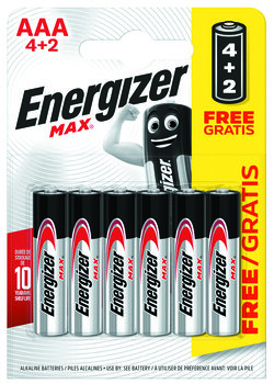 6 x bateria alkaliczna Energizer MAX LR03/AAA (blister)