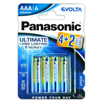 6 x Panasonic Evolta LR03/AAA (blister)
