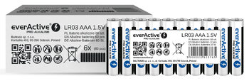 60 x baterie alkaliczne everActive Pro LR03 / AAA (kartonik)