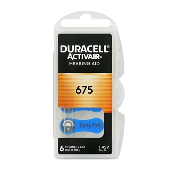 60 x baterie do aparatów słuchowych Duracell ActivAir 675