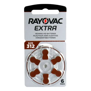 60 x baterie do aparatów słuchowych Rayovac Extra 312