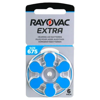 60 x baterie do aparatów słuchowych Rayovac Extra 675