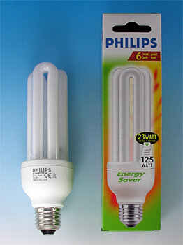 6x Świetlówka kompaktowa Philips Economy 23W/E27