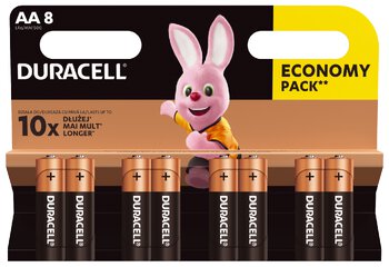 OUTLET bateria alkaliczna Duracell Duralock Basic C&B LR6 AA (blister) - 8 sztuk