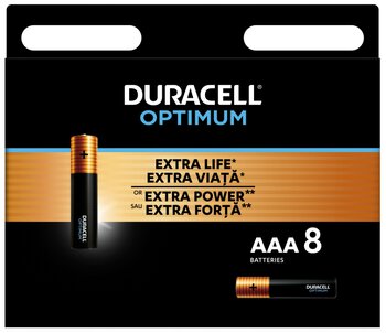 8 x bateria alkaliczna Duracell OPTIMUM LR03 AAA (blister)