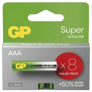 8 x bateria alkaliczna GP Super Alkaline G-TECH AAA / LR03