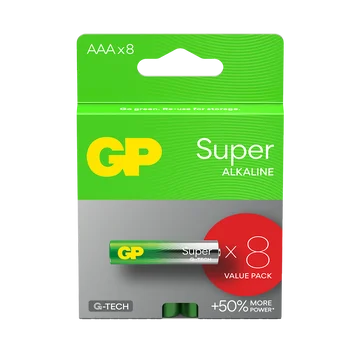 8 x bateria alkaliczna GP Super Alkaline G-TECH LR03 / AAA