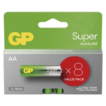 8 x bateria alkaliczna LR6 / AA GP Super Alkaline G-TECH