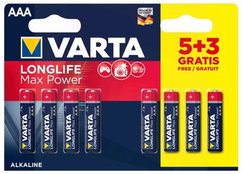8 x baterie AAA / LR03 Varta Max Power 4703 (Max Tech)
