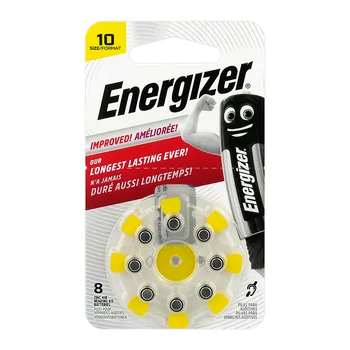 8 x baterie do aparatów słuchowych Energizer 10