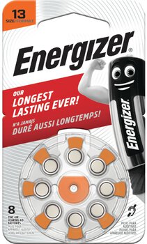 8 x baterie do aparatów słuchowych Energizer 13