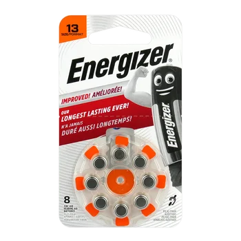 8 x baterie do aparatów słuchowych Energizer 13