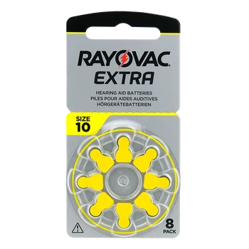 8 x baterie do aparatów słuchowych Rayovac Extra 10