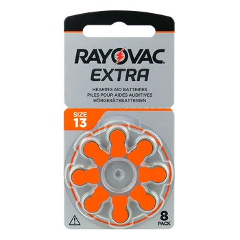 8 x baterie do aparatów słuchowych Rayovac Extra 13