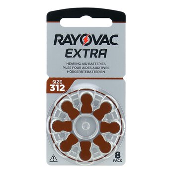 8 x baterie do aparatów słuchowych Rayovac Extra 312
