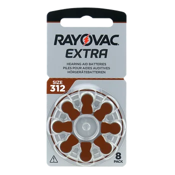 8 x baterie do aparatów słuchowych Rayovac Extra 312