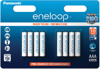 8 x Panasonic Eneloop R03/AAA 800mAh BK-4MCCE/8BE (blister)