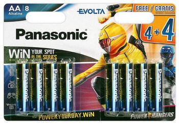 8 x Panasonic Evolta LR6/AA Power Rangers (blister)