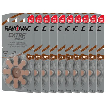 80 x baterie do aparatów słuchowych Rayovac Extra Advanced 312 MF