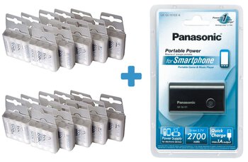 80 x Panasonic Eneloop R03 AAA 800mAh - pakowane 4 szt. / box + Portable Power Panasonic QE-QL101EE-K