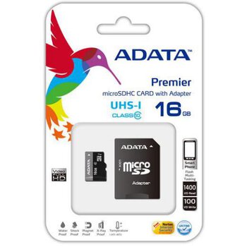 A-DATA microSDHC 16GB class 10 UHS-I + adapter - rozpakowana