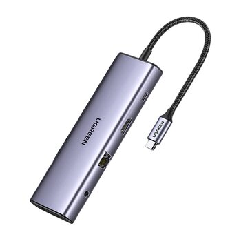 Adapter hub USB-C 10w1 Ugreen CM498 15601 3xUSB 3.0 + SD Card + TF Card + 1xUSB-C + 1xHDMI + 1xRJ-45 + 1xAUX 3.5mm + VGA