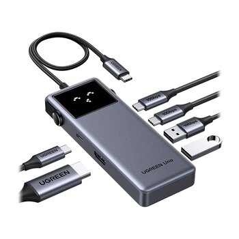 Adapter hub USB-C 6w1 Ugreen CM889 75177 3x USB 3.0 + HDMI + 2x USB-C Adapter hub USB-C 6w1 Ugreen CM889 75177 3x USB 3.0 + HDMI + 2x USB-C