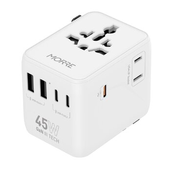 Adapter podróżny 45W 3xUSB-C 2xUSB-A MORRE M471 Adapter podróżny 45W 3xUSB-C 2xUSB-A MORRE M471
