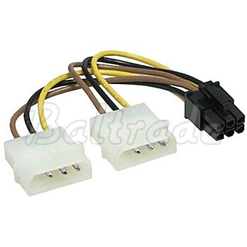 Adapter zasilania MOLEX/HDD na 6pin pciE