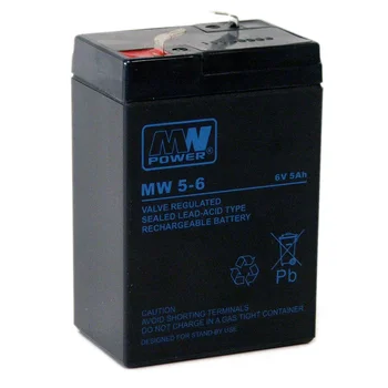 Akumulator AGM MW POWER seria MW 5-6 / 6V 5Ah T1