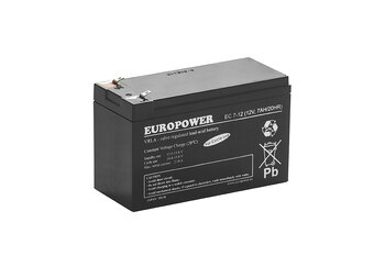 Akumulator EUROPOWER serii EC 12V 7Ah