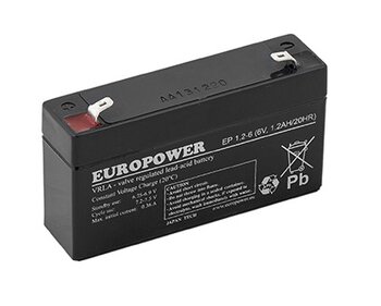 akumulator żelowy AGM Europower serii EP 6V 1,2Ah