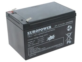 Akumulator EUROPOWER serii EPL 12V 12Ah Akumulator EUROPOWER serii EPL 12V 12Ah