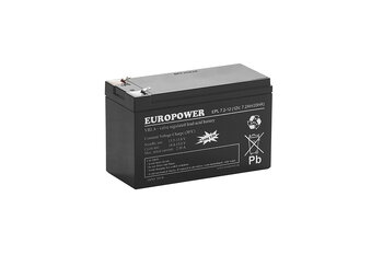 Akumulator EUROPOWER serii EPL 12V 7,2Ah T2