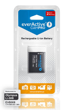 Bateria (akumulator) everActive CamPro - zamiennik do aparatu fotograficznego Olympus LI-50B