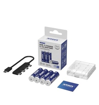 Akumulator Xtar R6 / AA 1,5V Li-ion 3000mAh z zabezpieczeniem z portem USB-C - 4 sztuki