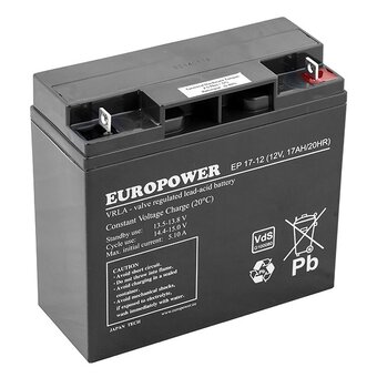 akumulator żelowy AGM Europower 12V 17Ah