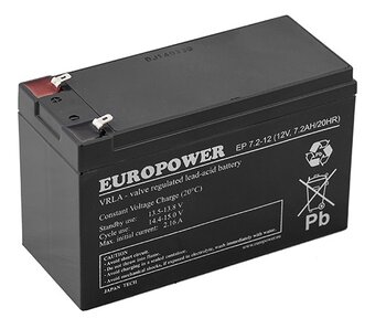 Akumulator EUROPOWER serii EP 12V 7,2Ah T1