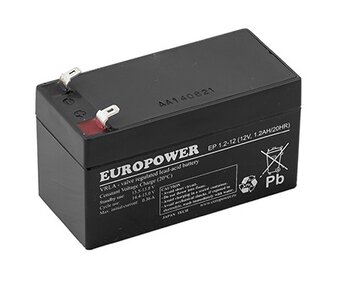 akumulator żelowy AGM Europower serii EP 12V 1,2Ah