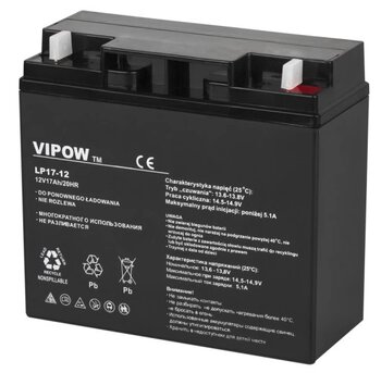 akumulator żelowy AGM Vipow 12V 17Ah