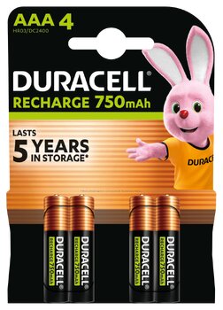Akumulatorki Duracell Recharge R03 AAA 750 mAh (blister) - 4 sztuki Akumulatorki Duracell Recharge R03 AAA 750 mAh (blister) - 4 sztuki