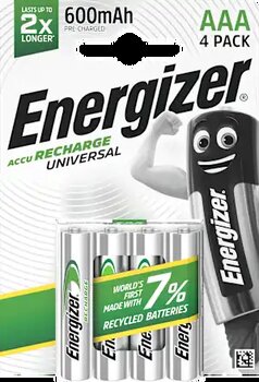 Akumulatorki Energizer R03/AAA Ni-MH 500mAh - 4 sztuki