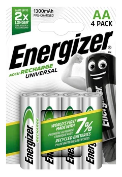 Akumulatorki Energizer R6/AA Ni-MH 1300mAh Universal - 4 sztuki