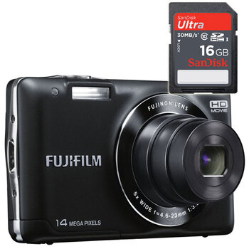 Aparat cyfrowy Fujifilm FinePix JX500 + SDHC 16GB SanDisk Ultra