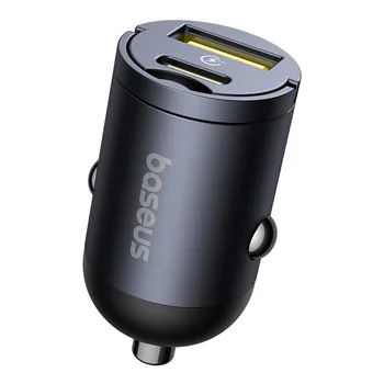 Baseus C00035001121-02 30W szybka ładowarka samochodowa z gniazdem USB QC4.0+ oraz USB-C PD 3.0