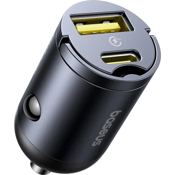 Baseus C00035001121-02 30W szybka ładowarka samochodowa z gniazdem USB QC4.0+ oraz USB-C PD 3.0