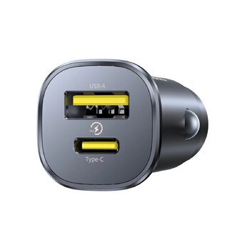 Baseus C00072300123-00 30W szybka ładowarka samochodowa z gniazdem USB oraz USB-C