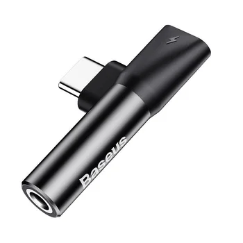 Baseus CATL41-01 adapter audio USB-C do Mini Jack 3.5mm + USB-C