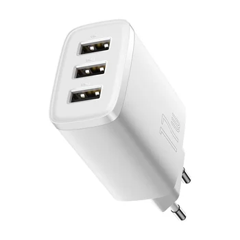 Baseus Compact CCXJ020102 ładowarka sieciowa z 3 gniazdami USB 17W