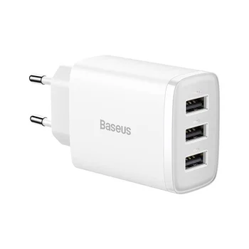 Baseus Compact CCXJ020102 ładowarka sieciowa z 3 gniazdami USB 17W